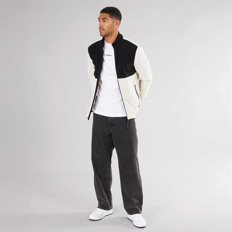 JACK & JONES Herre Flame Fuld Zip Fleece Moonbeam - Billede 4