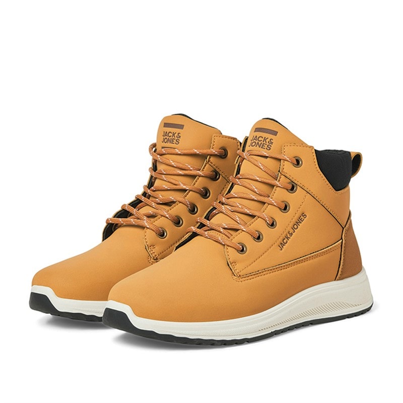 JACK & JONES Herre Alaska PU Nubuck Støvler Honey - Billede 4