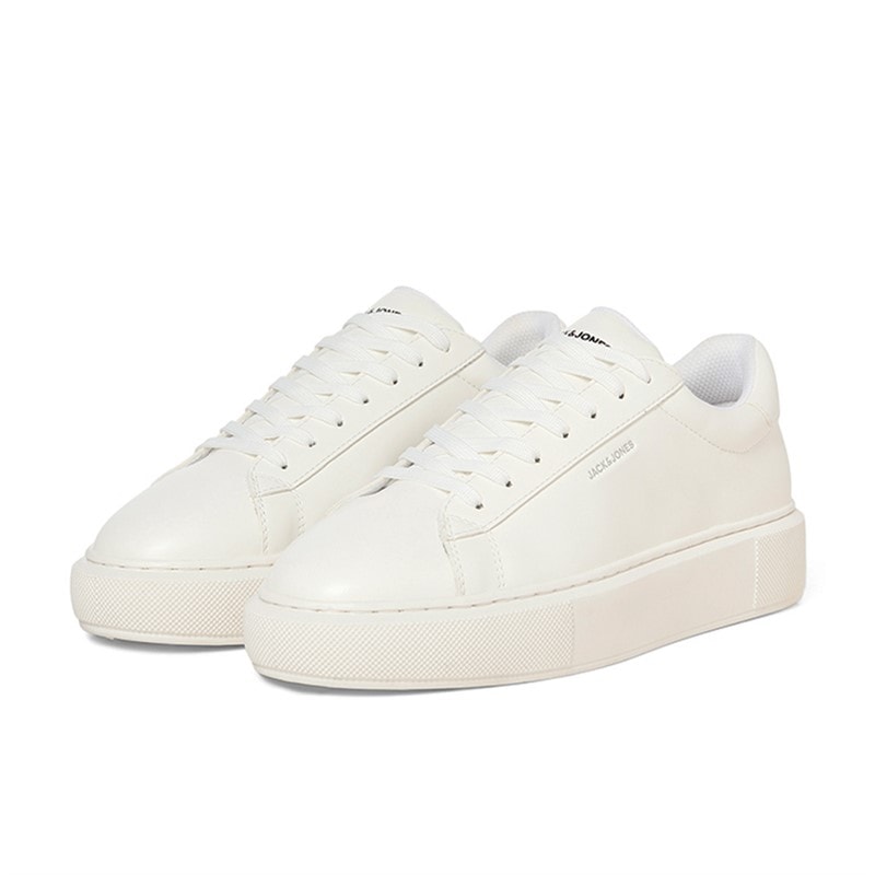 JACK & JONES Herre Grand PU Cupsole Træningssko Hvid - Billede 4
