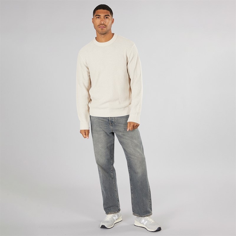 JACK & JONES Herre Rice Strikket Jumper Havre - Billede 4