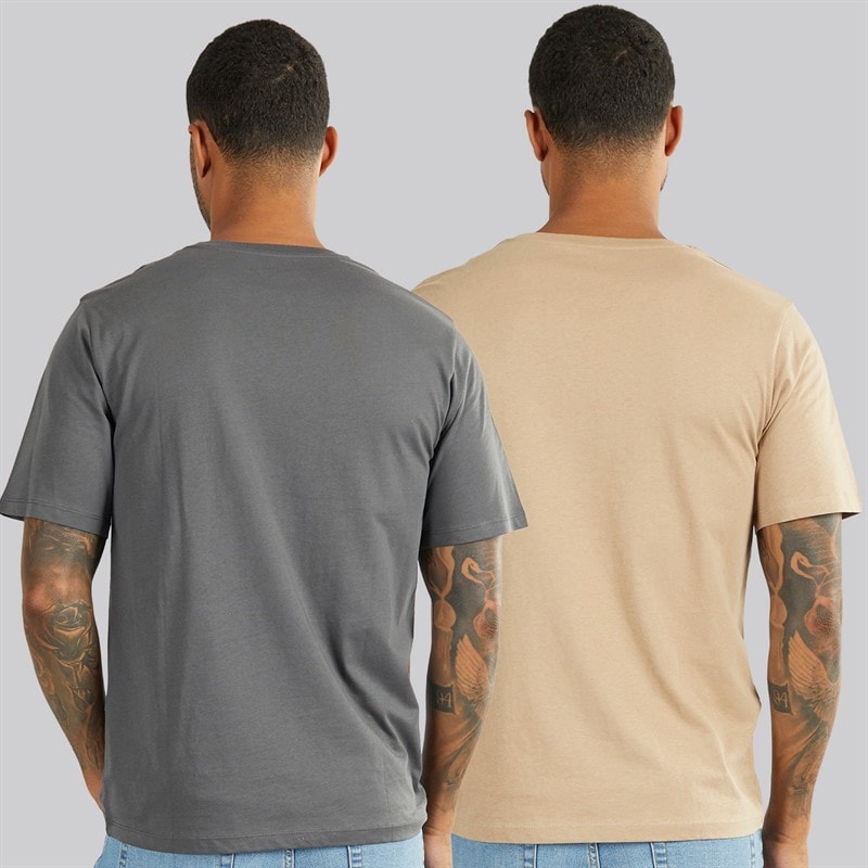 JACK & JONES Herre Cover Mountain To Pak T-shirts Asfalt/Silver Mink - Billede 2
