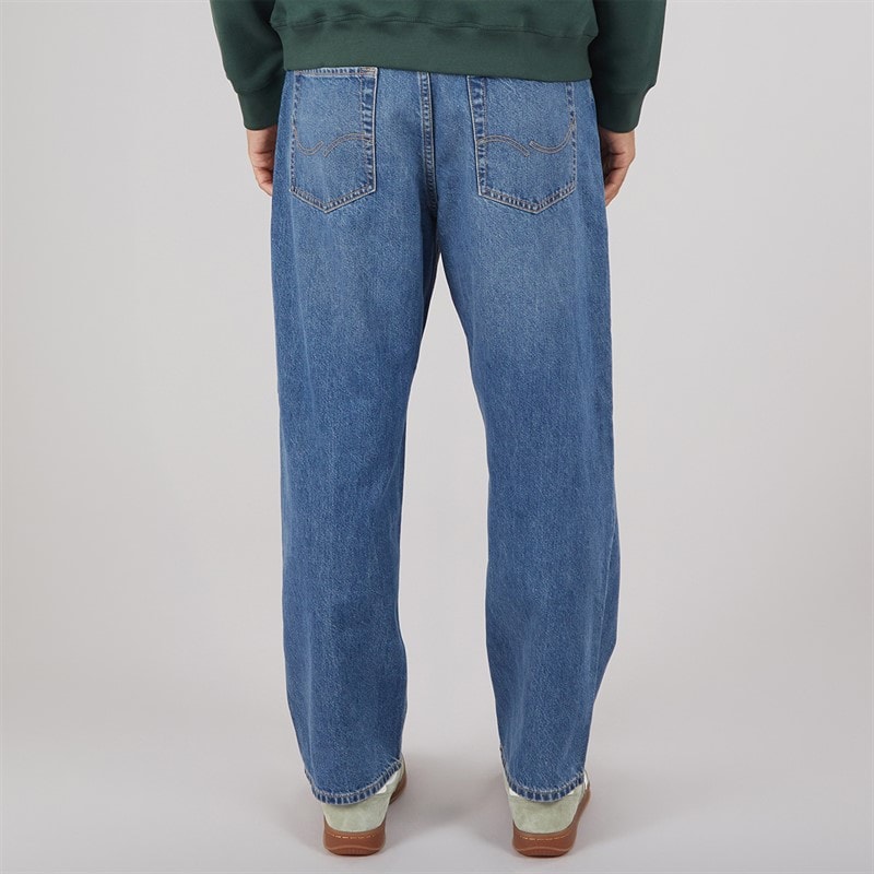 JACK & JONES Herre Alex SQ 741 Baggy Fit Jeans Mellemblå - Billede 2