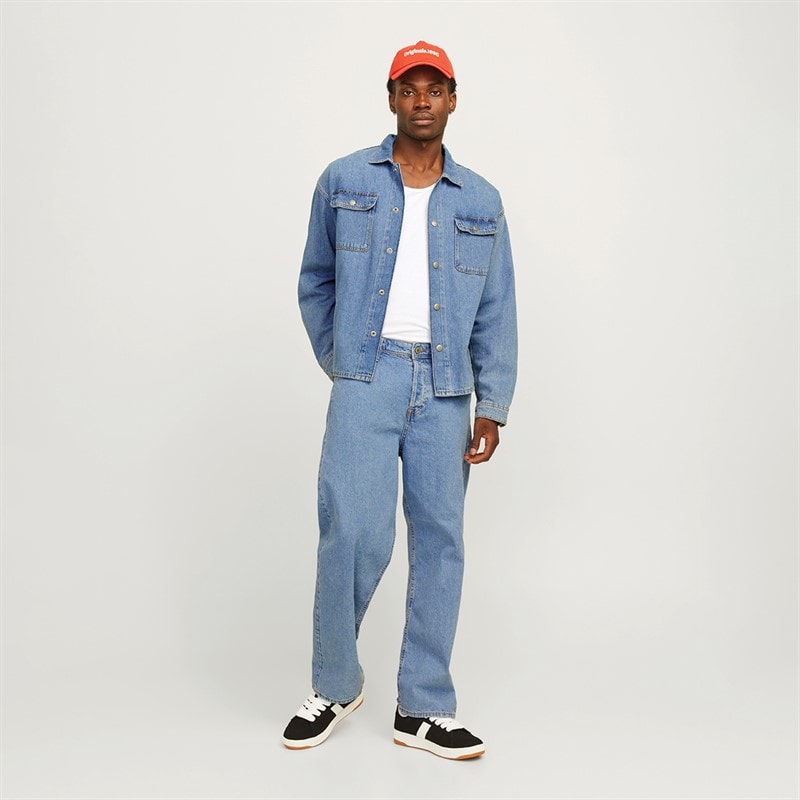 JACK & JONES Herre Alex SQ 704 Baggy Fit Jeans Lyseblå - Billede 4