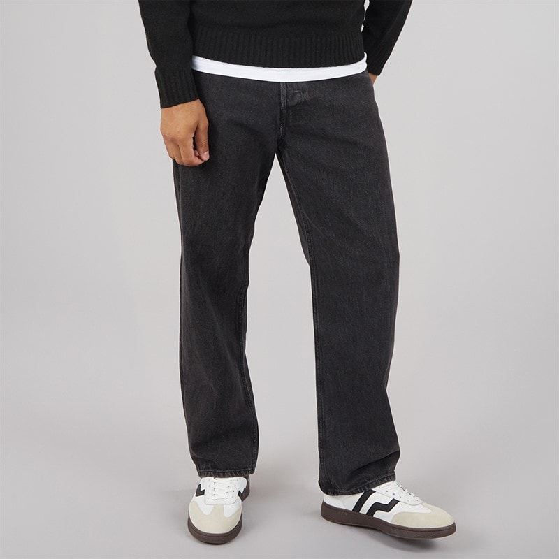 JACK & JONES Herre Alex SQ 706 Baggy Fit Jeans Sort Vask