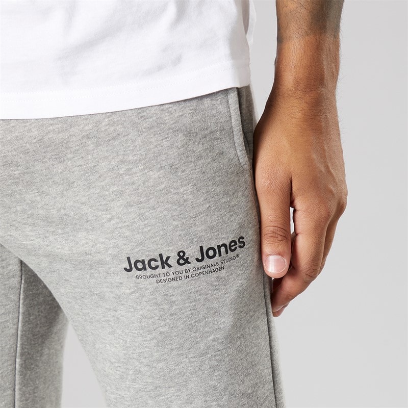 JACK & JONES Herre Vesterbro Open Hem Joggers Lys Grå Marl/Sort Lgm/Sort - Billede 3