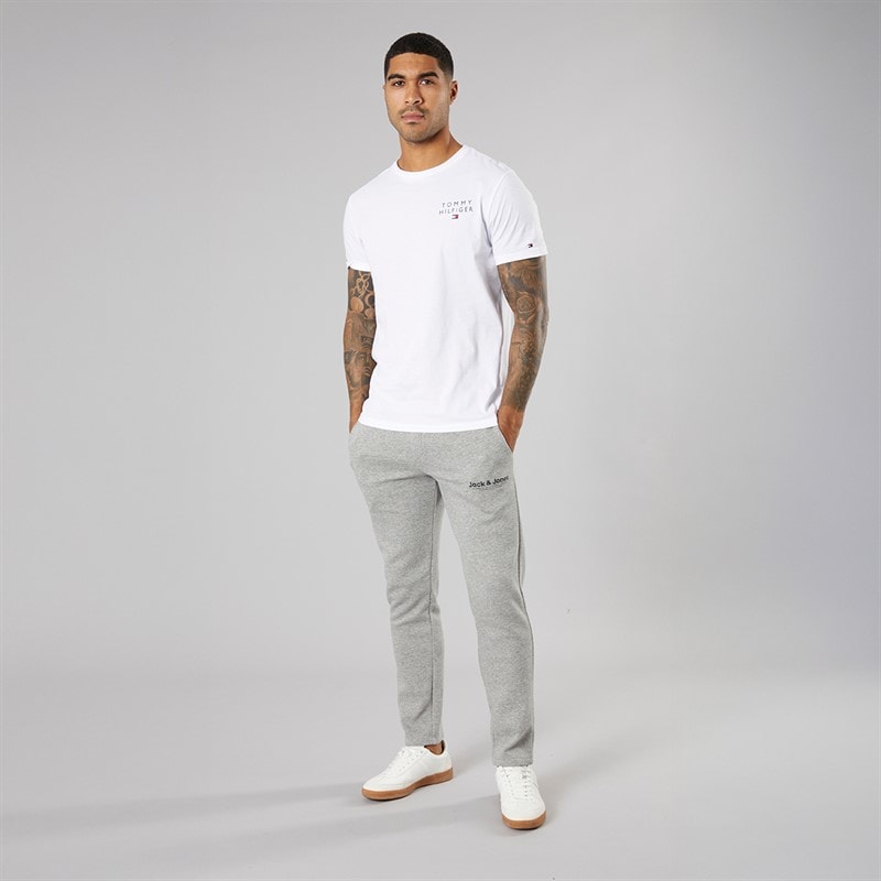 JACK & JONES Herre Vesterbro Open Hem Joggers Lys Grå Marl/Sort Lgm/Sort - Billede 4
