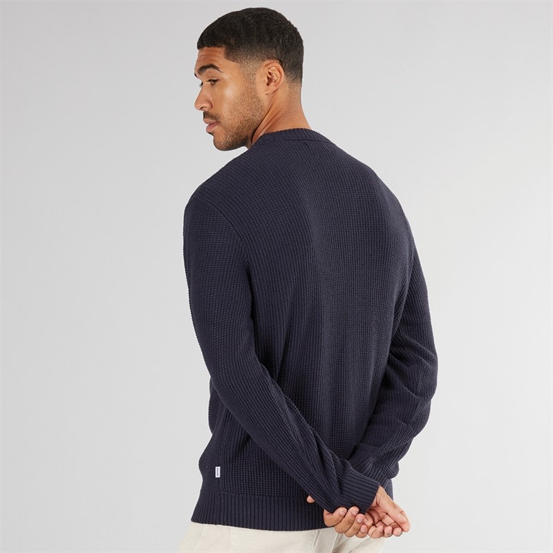 JACK & JONES Herre Rice Strikket Jumper Navy Blazer - Billede 2