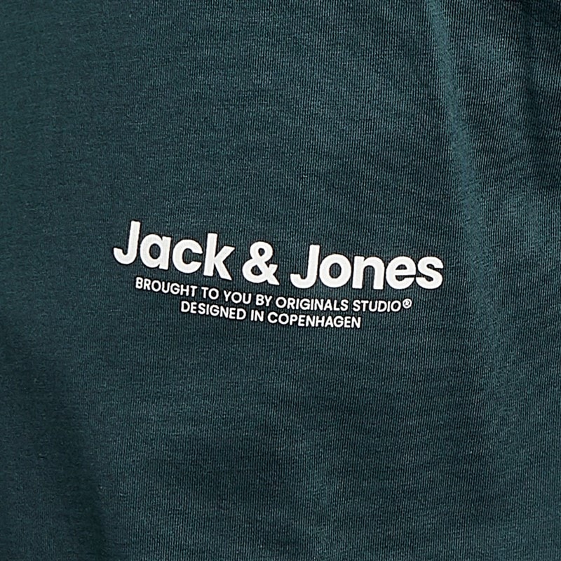 JACK & JONES Herre Vesterbro Side Tre Pak Afslappet Pasform T-shirts Sort/Sølv Mink/Magisk Skov - Billede 2