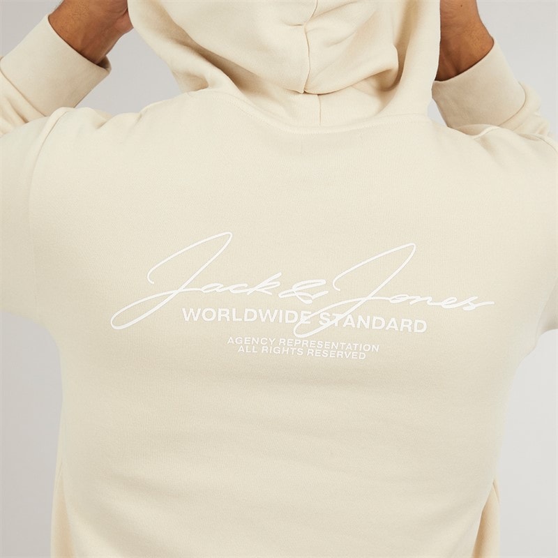 JACK & JONES Herre Cover Script Tracksuit Moonbeam - Billede 5