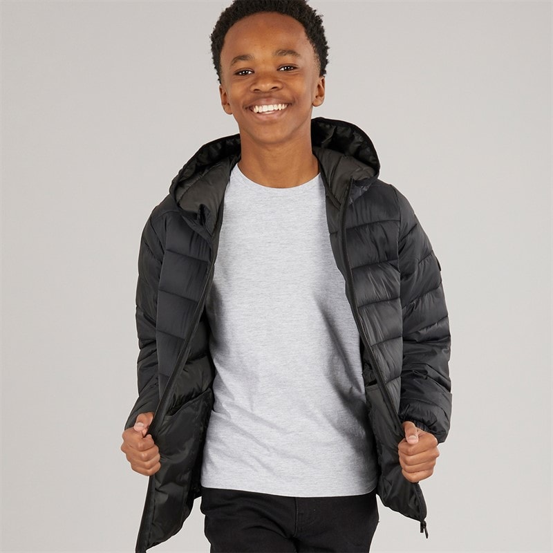 JACK & JONES Drenge Wilson Puffer Jakke Sort - Billede 1