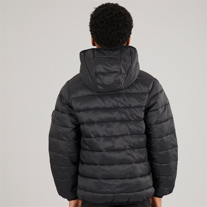 JACK & JONES Drenge Wilson Puffer Jakke Sort - Billede 2