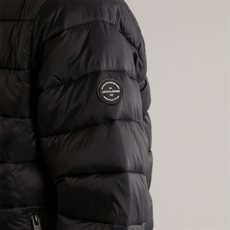 JACK & JONES Drenge Wilson Puffer Jakke Sort - Billede 3