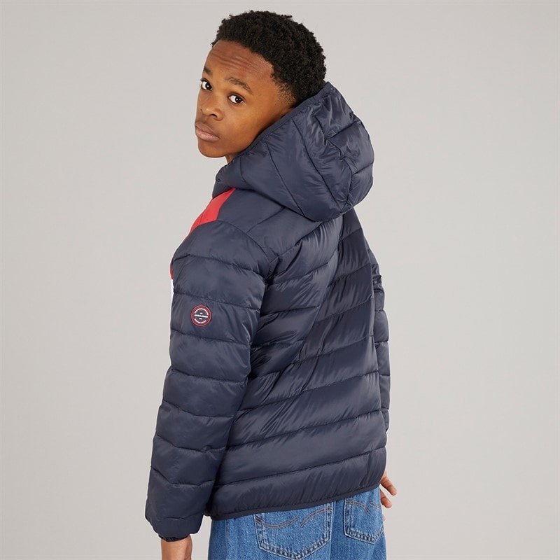 JACK & JONES Drenge Wilson Puffer Jakke Navy Blazer - Billede 2