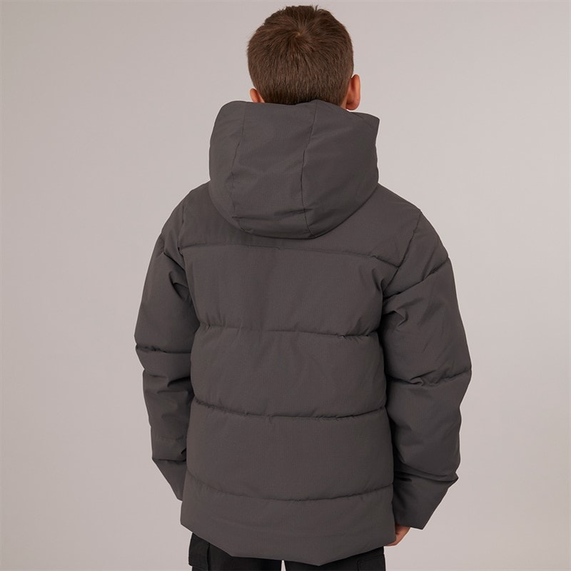 JACK & JONES Drenge Brady Puffer Jakke Asfalt - Billede 2