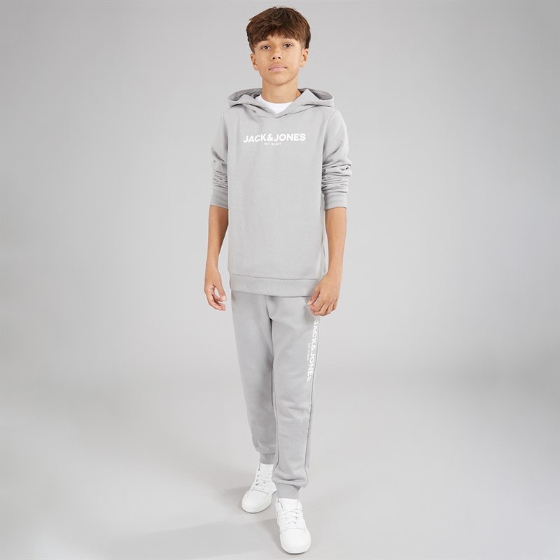 JACK & JONES Drenge Rarry Tre Dels Træningsdragt Og T-Shirt Sæt Alloy / Hvid - Billede 5