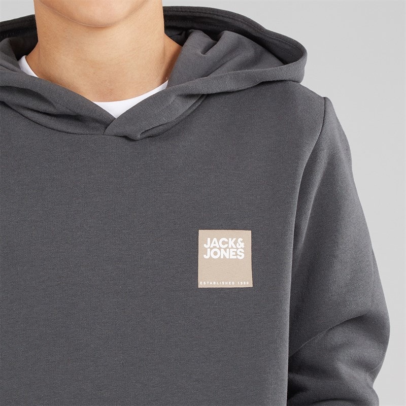 JACK & JONES Drenge Drive Sweat Hættetrøje Og Joggingbukser Træningsdragt Asfalt - Billede 3