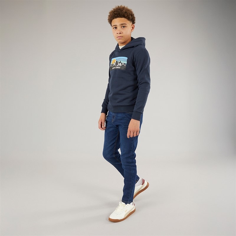 JACK & JONES Drenge Peak Hættetrøje Navy - Billede 4