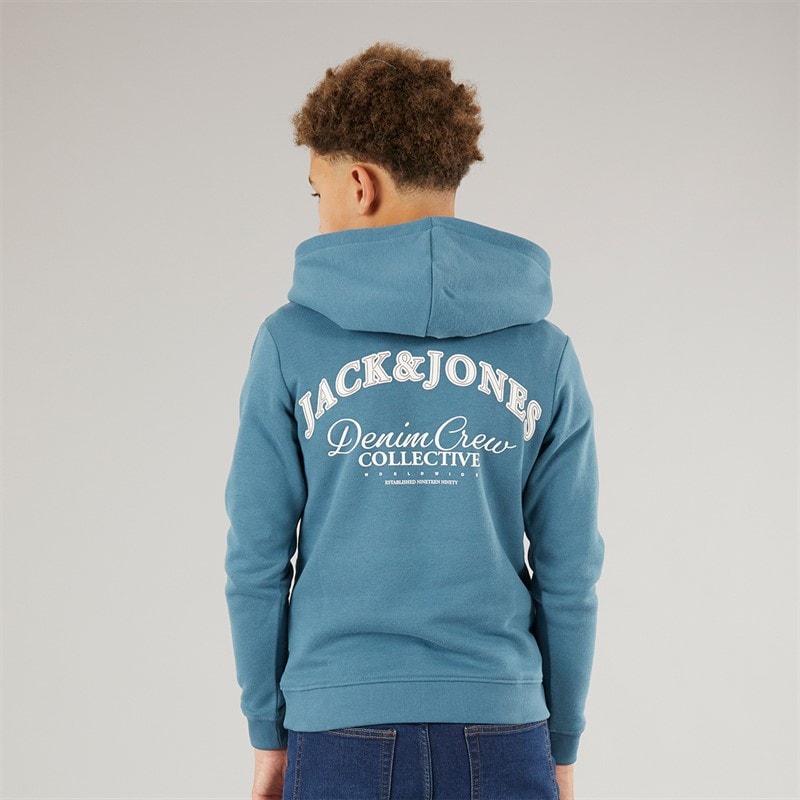 JACK & JONES Drenge Brandes Back Hættetrøje Ocean View - Billede 3