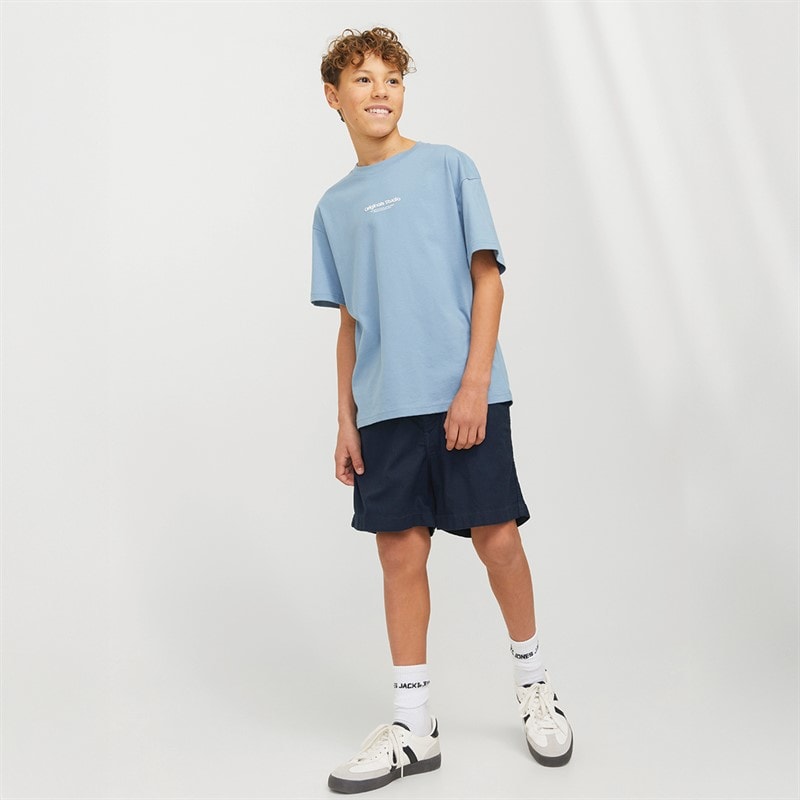 JACK & JONES Drenge Jaiden Campaign Hybrid Shorts Mørk Navy - Billede 4