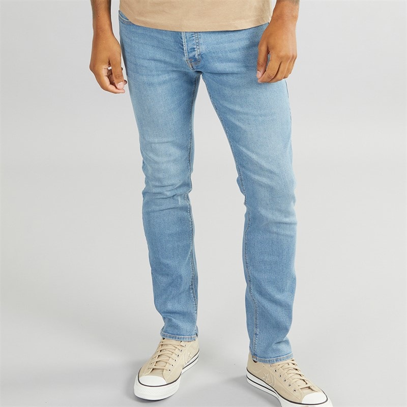 JACK & JONES Herre Glenn 334 Slim Fit Jeans Blå Denim - Billede 1