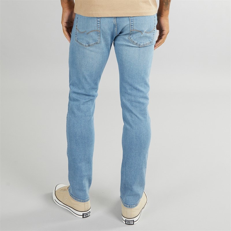 JACK & JONES Herre Glenn 334 Slim Fit Jeans Blå Denim - Billede 2