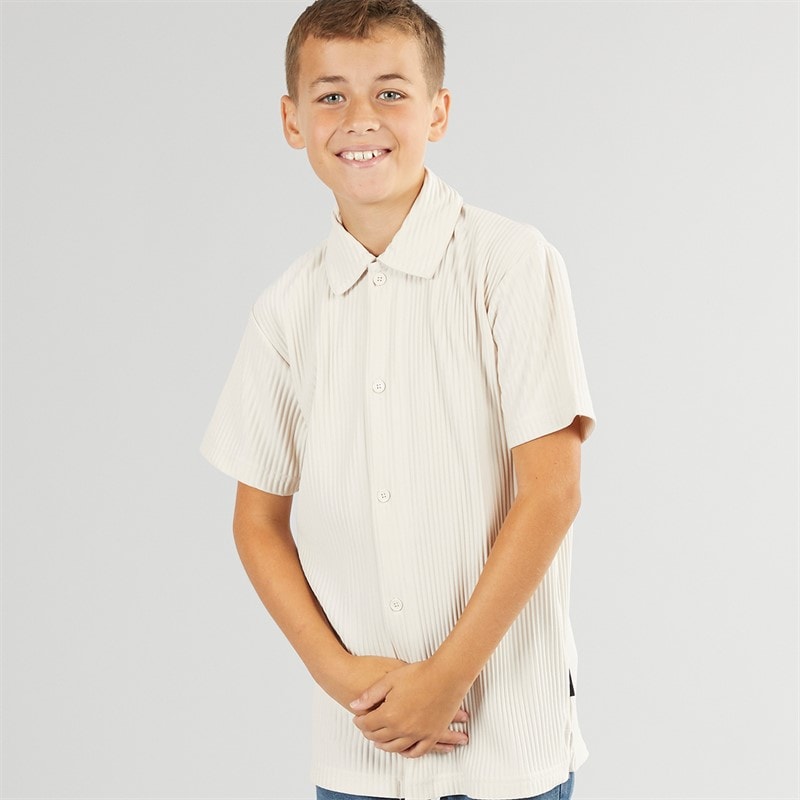 JACK & JONES Drenge Interlude Skjorte Moonbeam - Billede 1