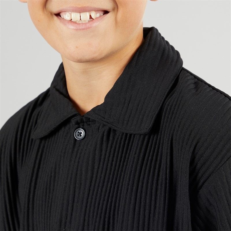 JACK & JONES Drenge Interlude Skjorte Sort - Billede 3