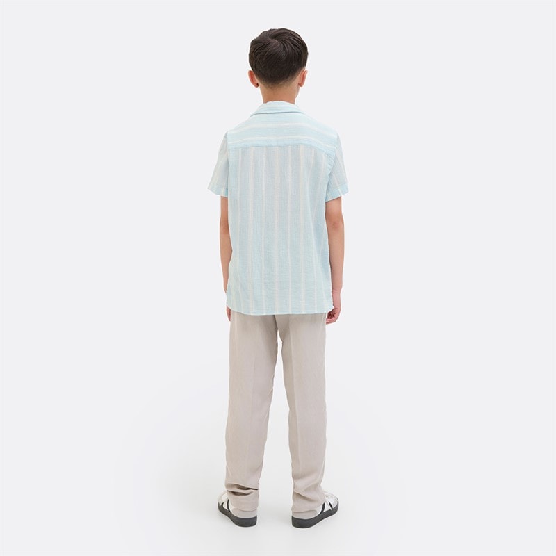 JACK & JONES Drenge Avira Luke Stribet Skjorte Skyway - Billede 2