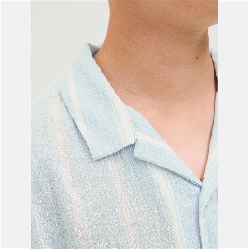 JACK & JONES Drenge Avira Luke Stribet Skjorte Skyway - Billede 3