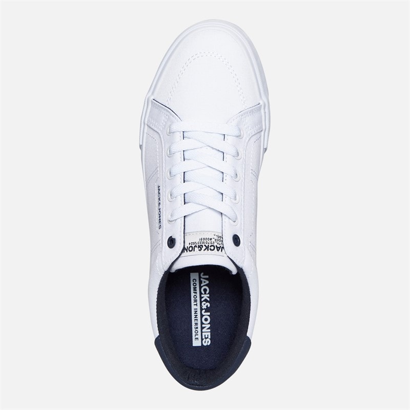 JACK & JONES Herre Basis Lærredssko Hvid - Billede 4