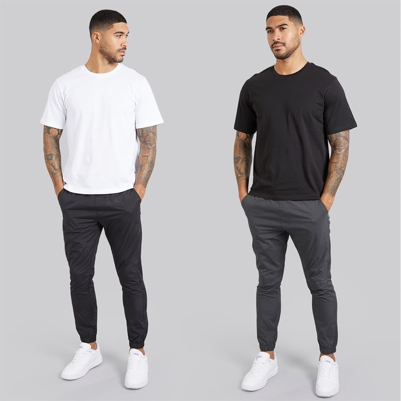 JACK & JONES Herre Egon Print To Pak T Shirts Sort/Hvid - Billede 4