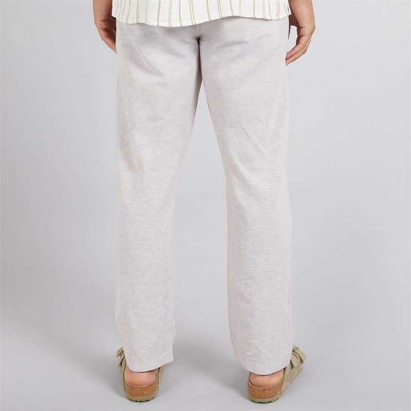 JACK & JONES Herre Kane Paros hør blanding bukser Crockery - Billede 2