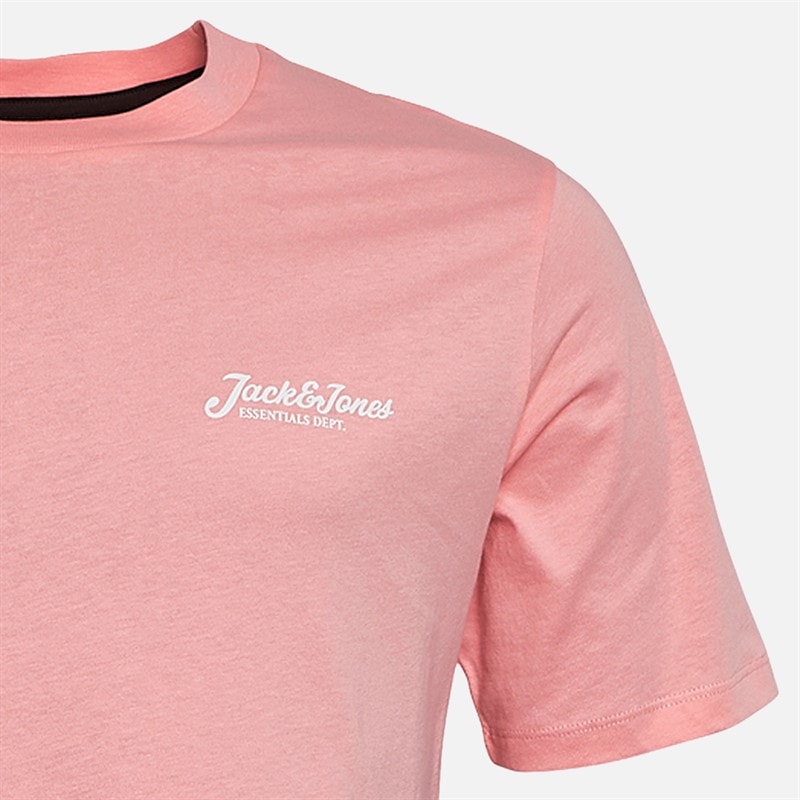 JACK & JONES Herre Beau Tre Pak T-shirts Quartz Pink/Cashmere Blue/Moonbeam - Billede 2
