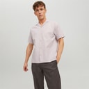 JACK & JONES Herre Sommer Ferie Kortærmet Skjorte Cromolith