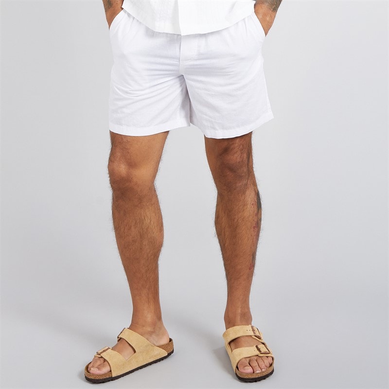 JACK & JONES Herre Jaiden Linnedblanding Shorts Hvid - Billede 1