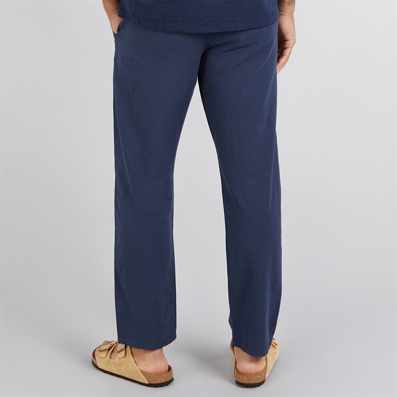 JACK & JONES Herre Kane Paros Hør Blanding Bukser Navy Blazer - Billede 2