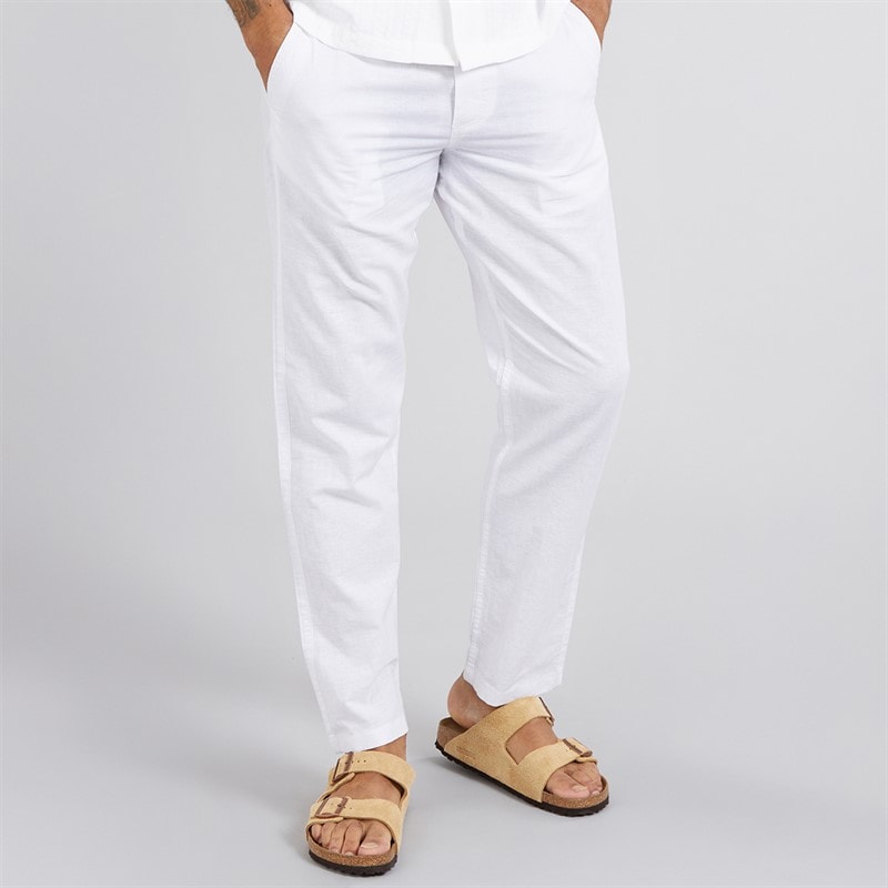 JACK & JONES Herre Kane Paros hør blanding bukser hvid - Billede 1