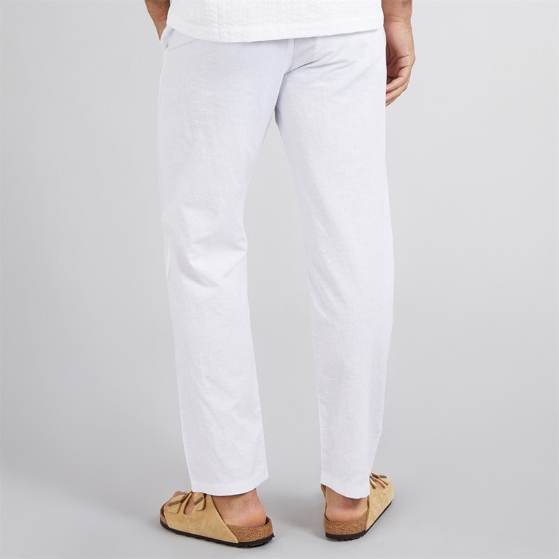 JACK & JONES Herre Kane Paros hør blanding bukser hvid - Billede 2