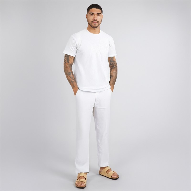 JACK & JONES Herre Kane Paros hør blanding bukser hvid - Billede 3
