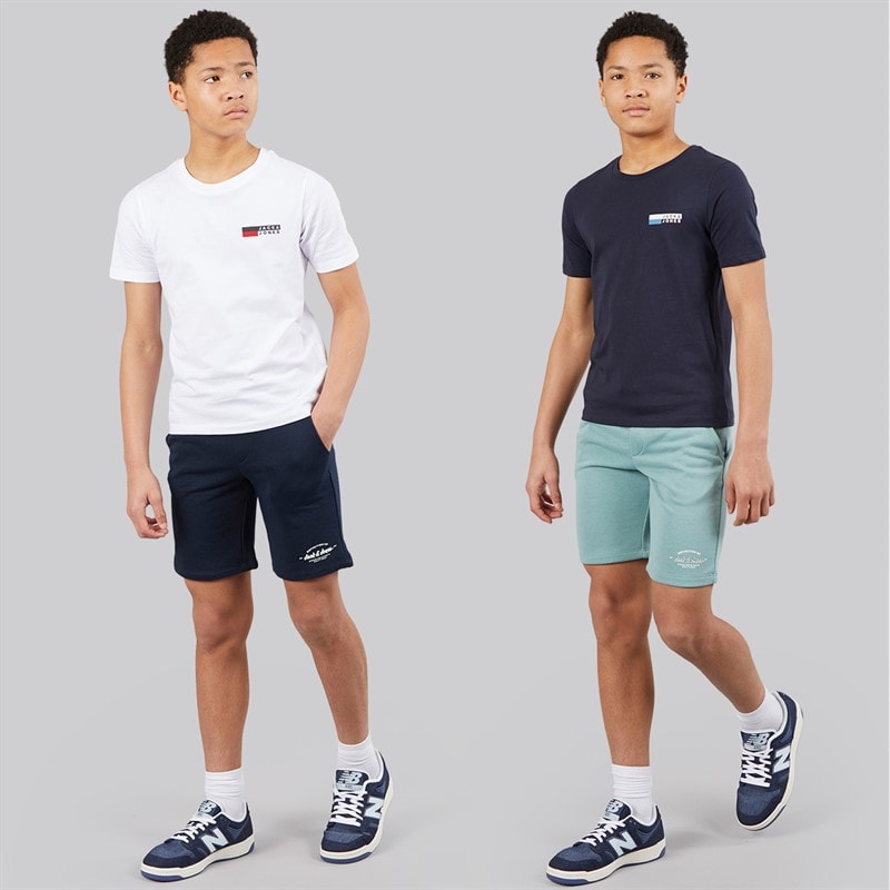 JACK & JONES Drenge Corp Play1 To Pak T Shirts Navy Blazer - Billede 3