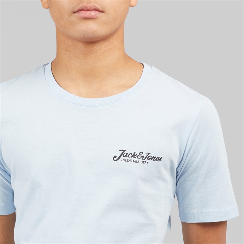 JACK & JONES Drenge Beau 2 Pak T-shirts og Shorts Sæt Cashmere Blue - Billede 3