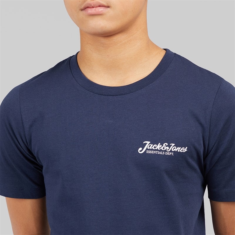 JACK & JONES Drenge Beau 2 Pak T-shirts og Shorts Sæt Cashmere Blue - Billede 4