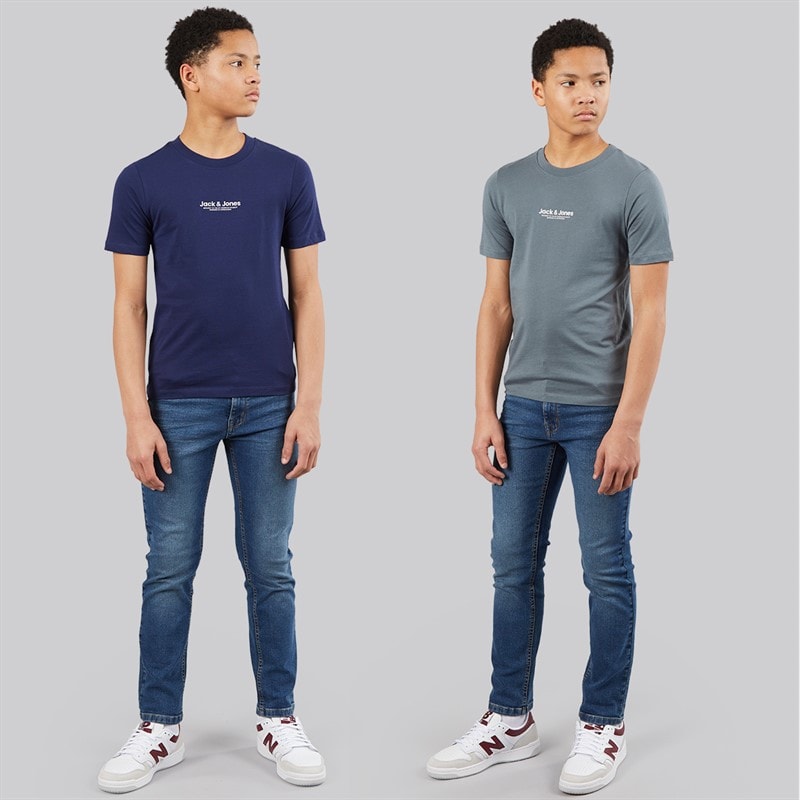 JACK & JONES Drenge Vesterbro to pak T-shirts Ocean Cavern - Billede 3