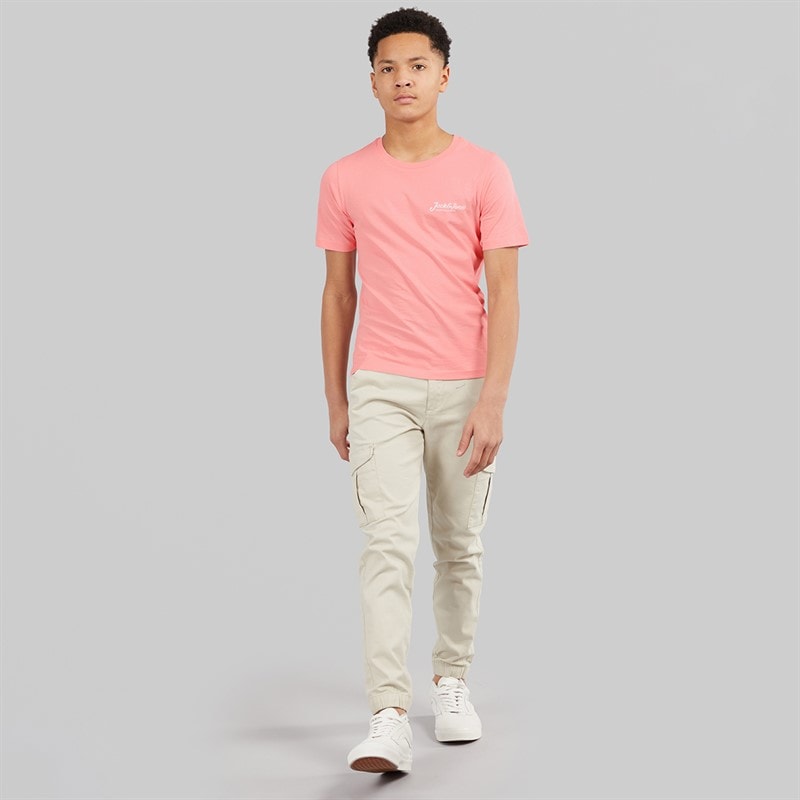 JACK & JONES Drenge Beau tre pak T-shirts Quartz Pink - Billede 5