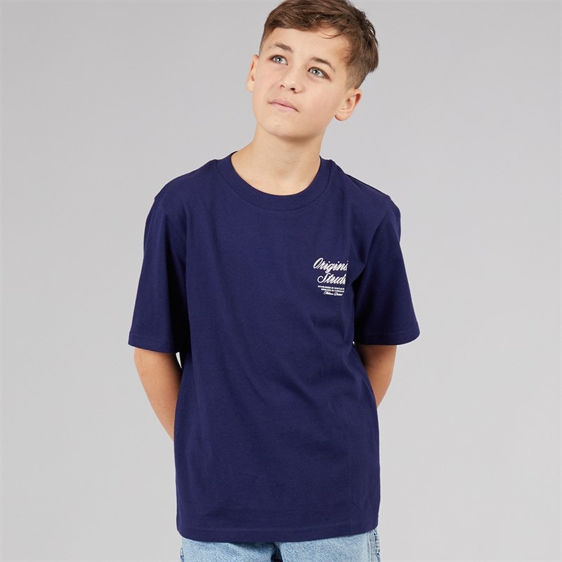 JACK & JONES Drenge Norrebro T shirt Ocean Cavern - Billede 2