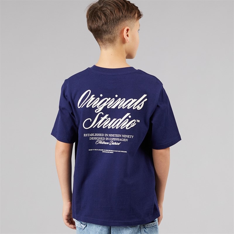 JACK & JONES Drenge Norrebro T shirt Ocean Cavern - Billede 3