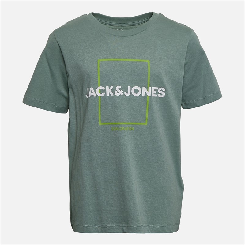 JACK & JONES Drenge Casper Fem pak T-shirts Iceberg Green - Billede 2