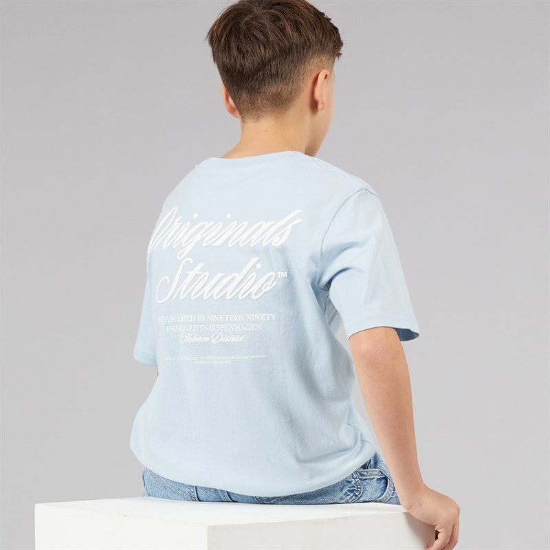 JACK & JONES Drenge Norrebro T shirt Skyway