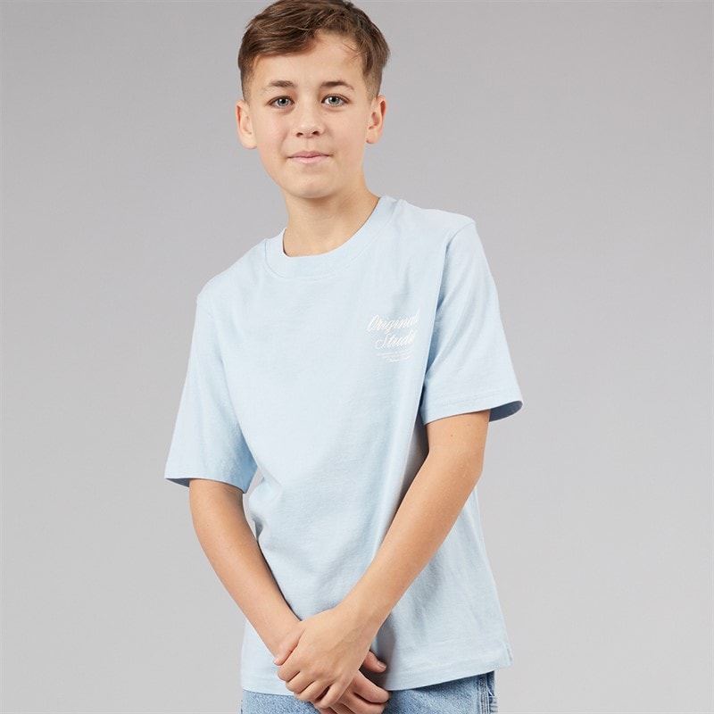 JACK & JONES Drenge Norrebro T shirt Skyway - Billede 2