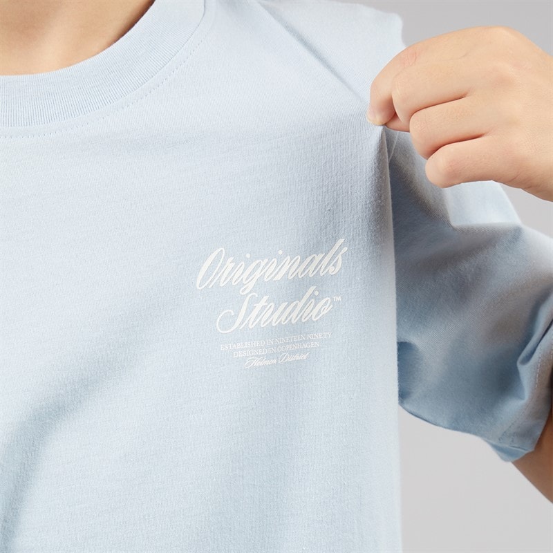 JACK & JONES Drenge Norrebro T shirt Skyway - Billede 5